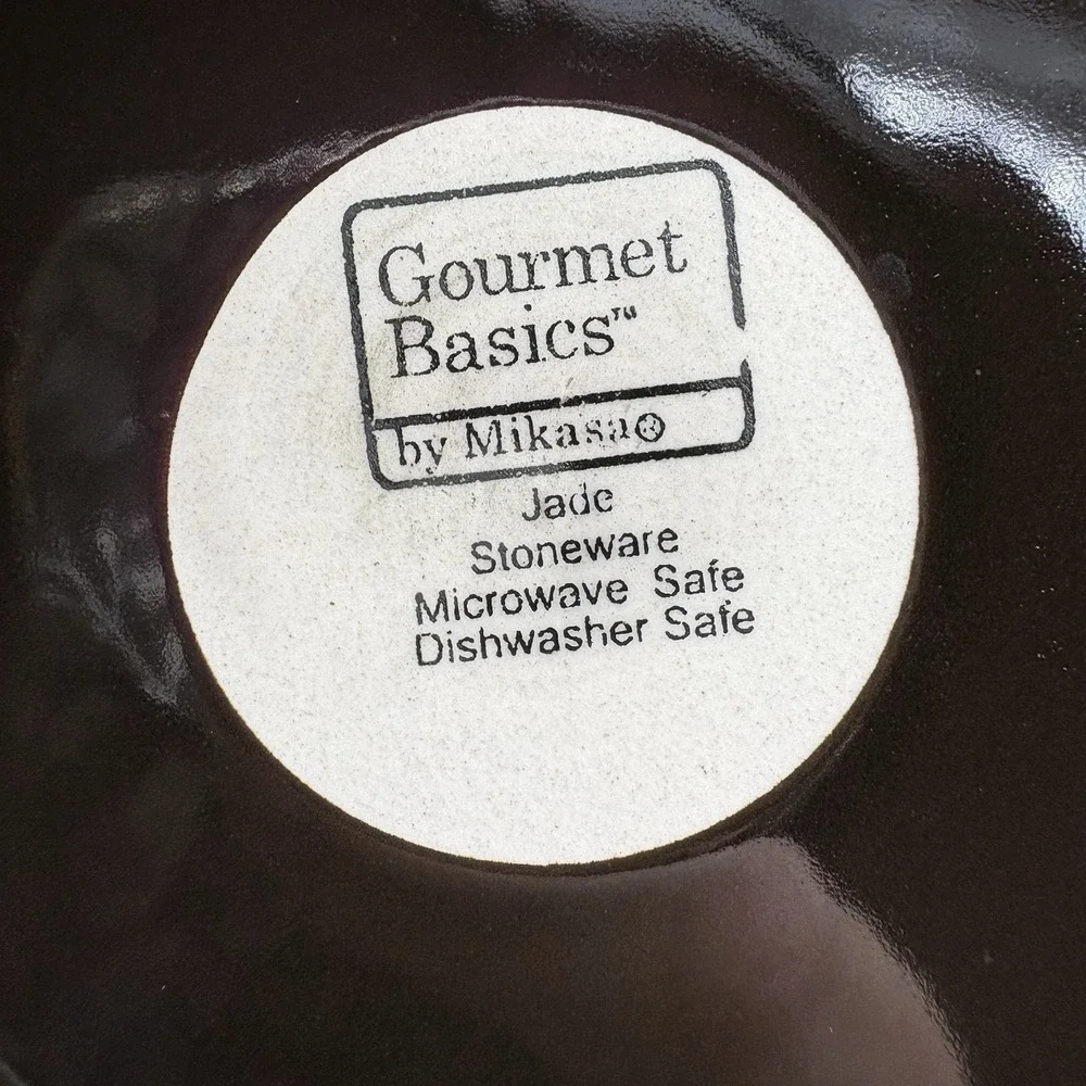 Mikasa‎ Gourmet Basics Dessert Bread Plates Jade Stoneware 6 1/8